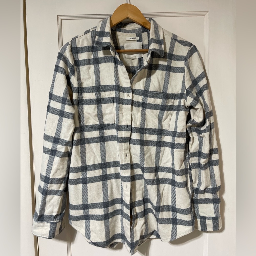 Thread & Supply cream and grey Shacket